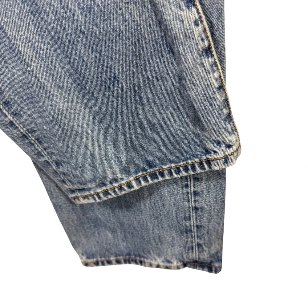 Vtg Levis 501 Original Straight Leg Button Fly Light Wash Jeans 90s Mens 32x34